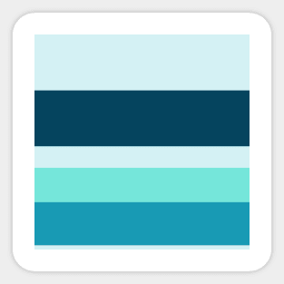 An outstanding fuse of Ice, Sky Blue (Crayola), Blue-Green and Marine Blue stripes. Sticker